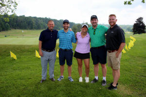 Jeremy Kaye, the 2024 recipient of the Michael Kzirian Flame of Courage Award, at the 2023 Golf Classic